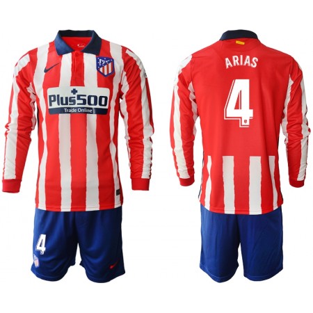 Billiga Fotbollströjor Atlético Madrid Santiago Arias 4 Barn Hemma tröja 2020/21 Långärmad